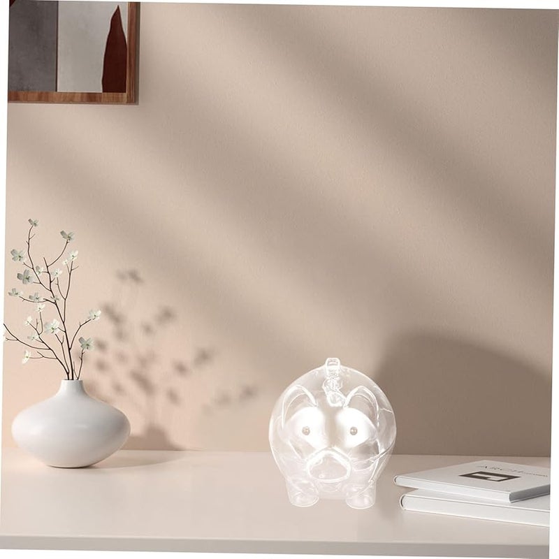 High Borosilicate Glass Piggy Bank with Flat Base for Adults Home Decor Money Saving - Image 2